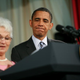 Obama is introduced at senior citizen center in Maryland. Getty Images.